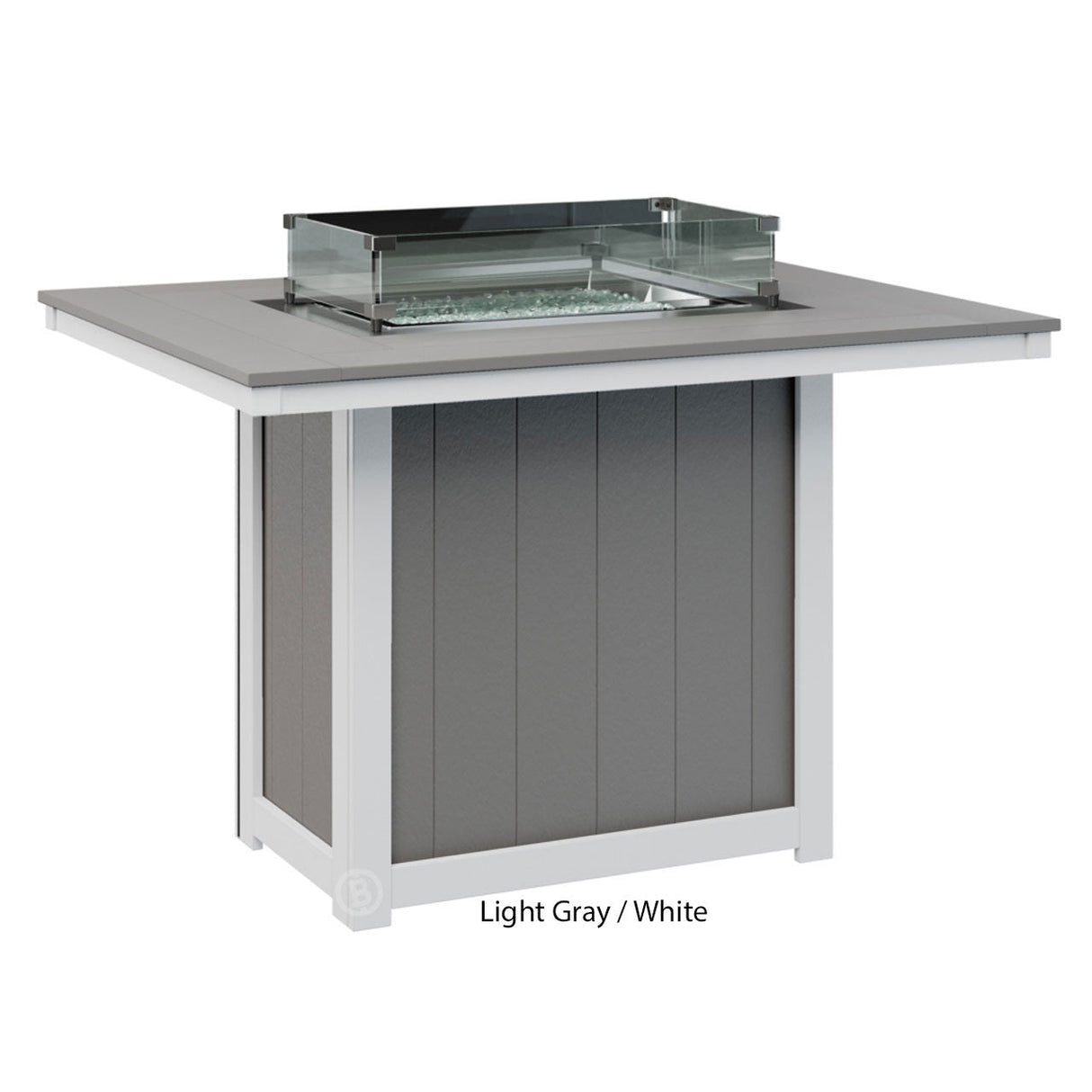 Berlin Gardens Donoma Standard Top 42" x 54" Rectangular Fire Table Counter