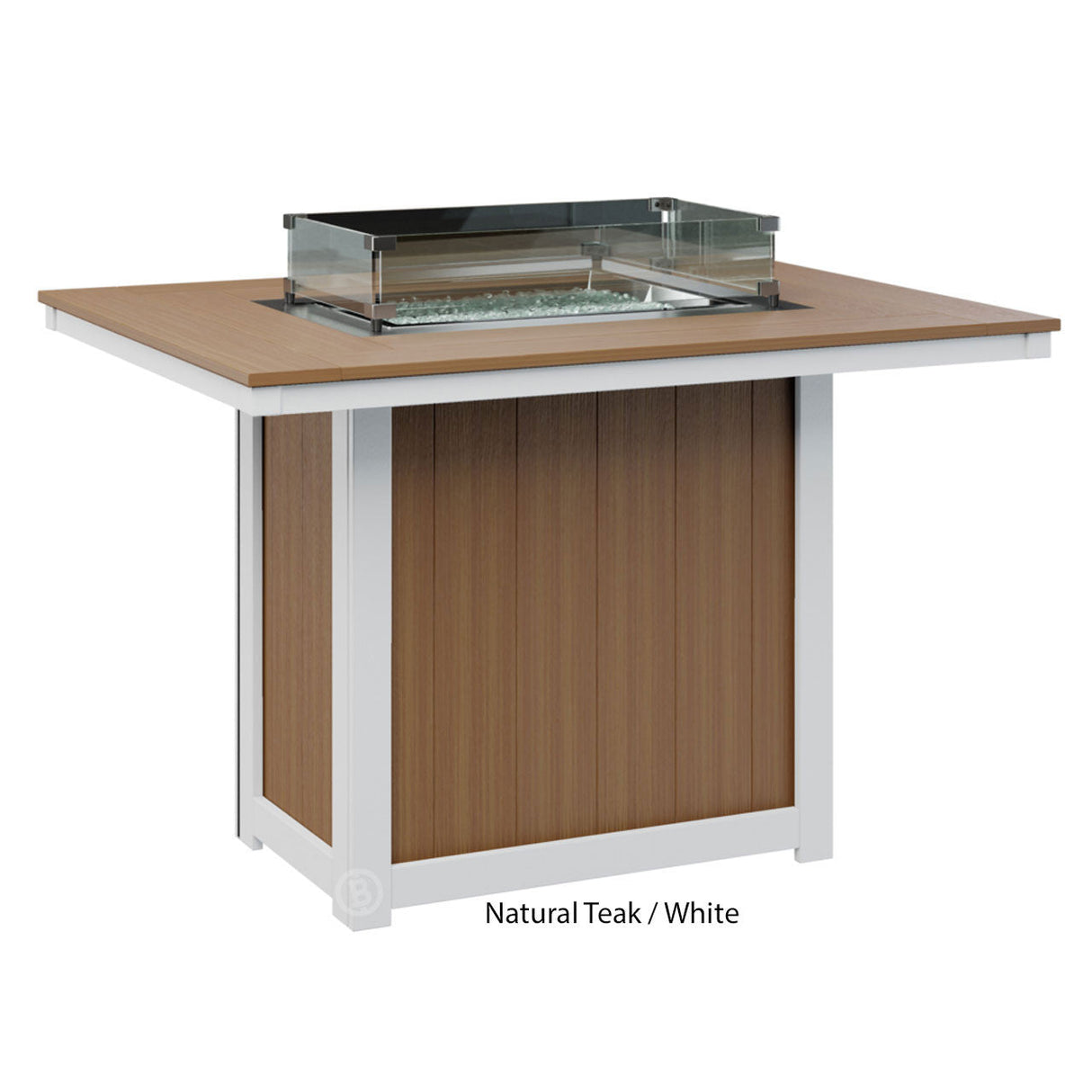 Berlin Gardens Donoma Standard Top 42" x 54" Rectangular Fire Table Counter