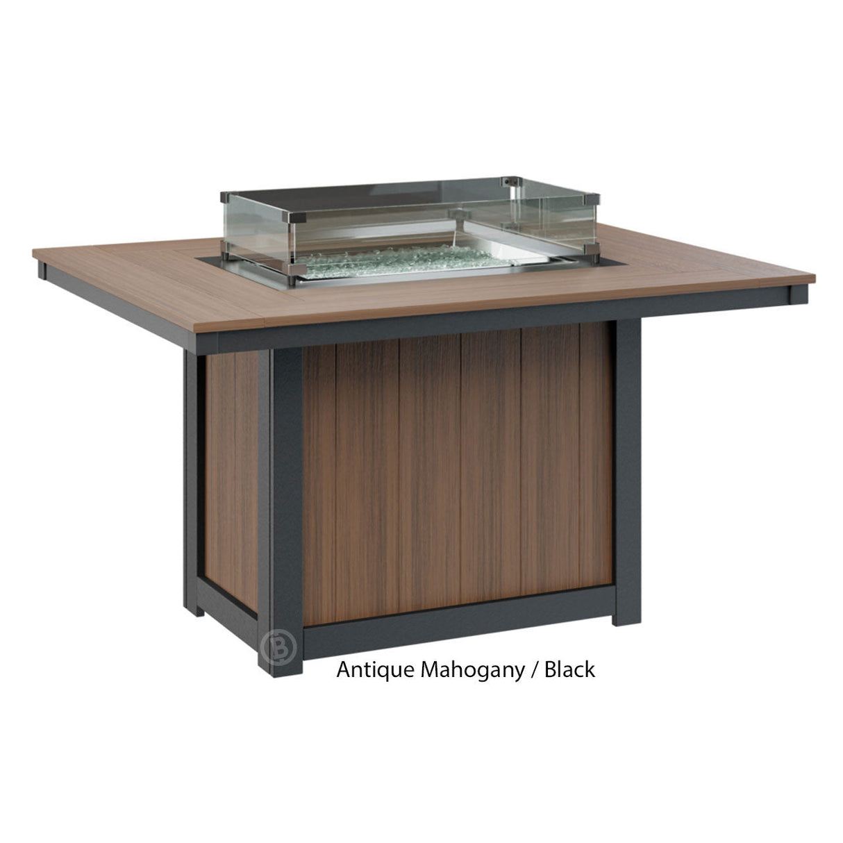 Berlin Gardens Donoma Standard Top 42" x 54" Rectangular Fire Table Dining