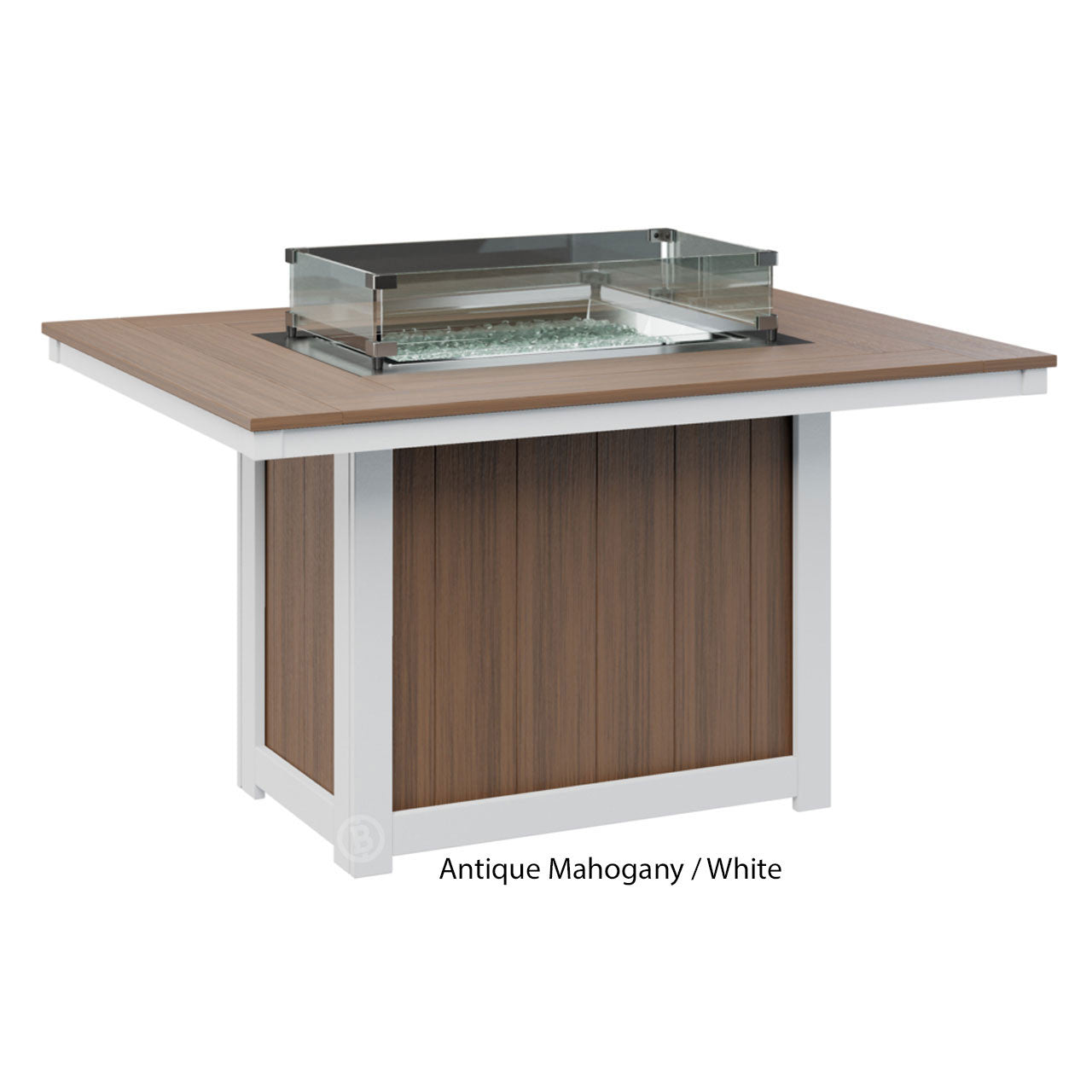 Berlin Gardens Donoma Standard Top 42" x 54" Rectangular Fire Table Dining