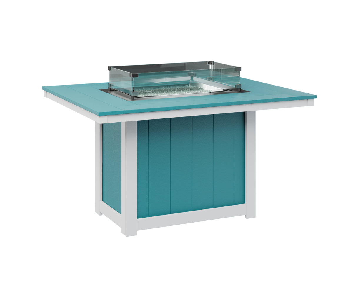 Berlin Gardens Donoma Standard Top 42" x 54" Rectangular Fire Table Dining