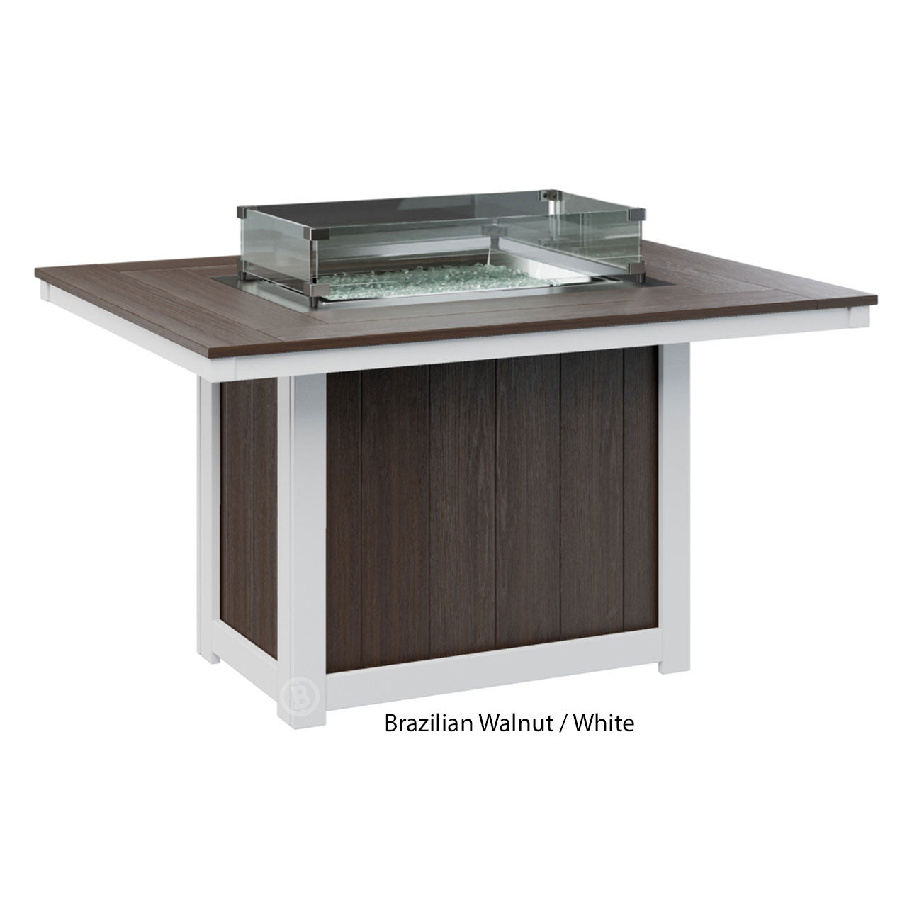 Berlin Gardens Donoma Standard Top 42" x 54" Rectangular Fire Table Dining