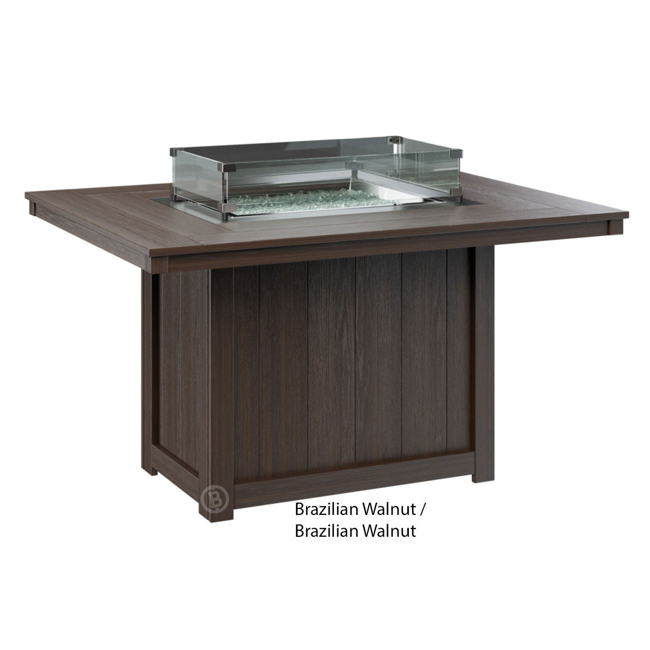 Berlin Gardens Donoma Standard Top 42" x 54" Rectangular Fire Table Dining