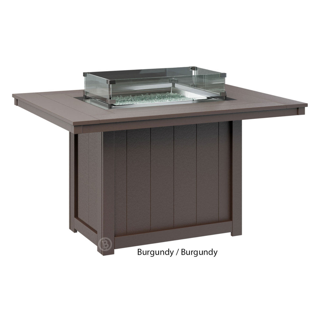 Berlin Gardens Donoma Standard Top 42" x 54" Rectangular Fire Table Dining