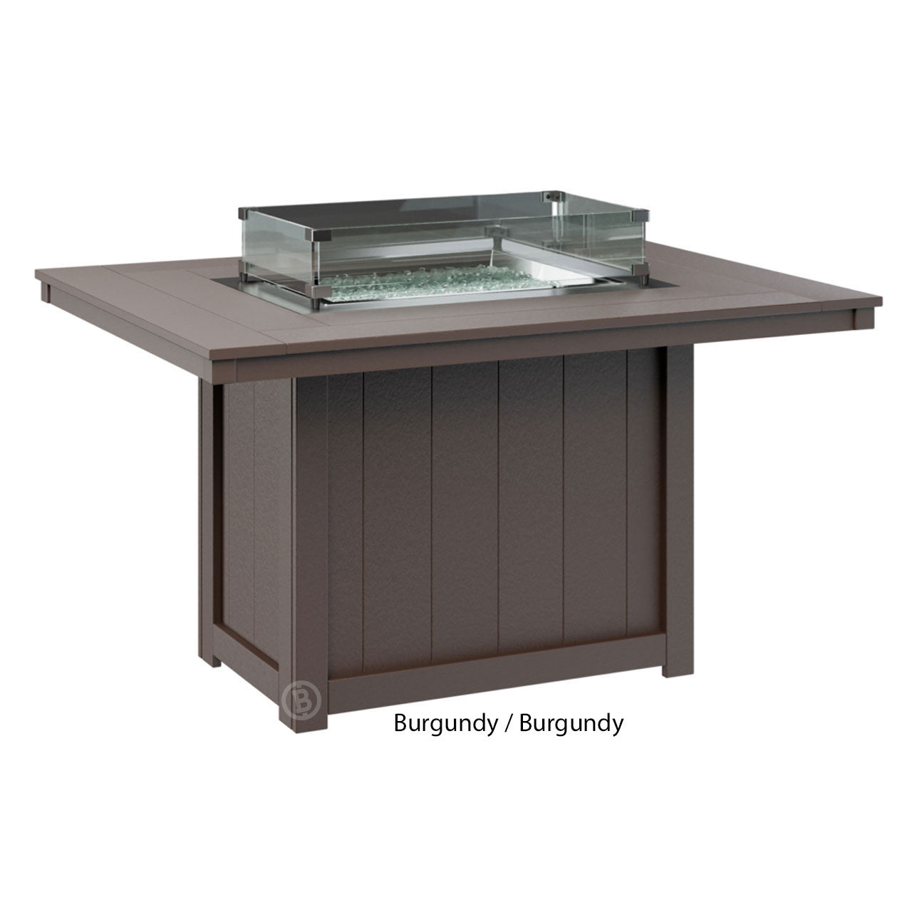 Berlin Gardens Donoma Standard Top 42" x 54" Rectangular Fire Table Dining