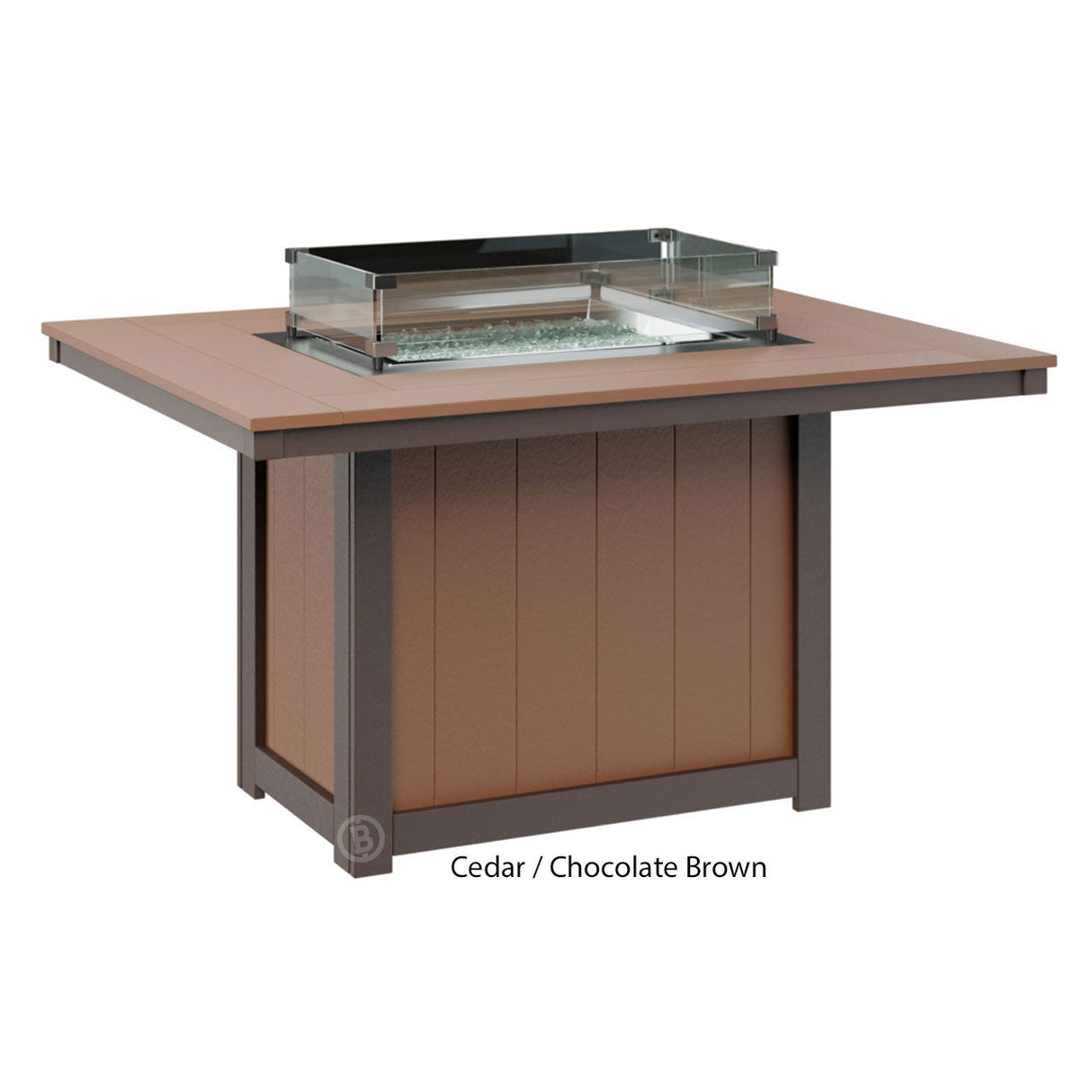 Berlin Gardens Donoma Standard Top 42" x 54" Rectangular Fire Table Dining