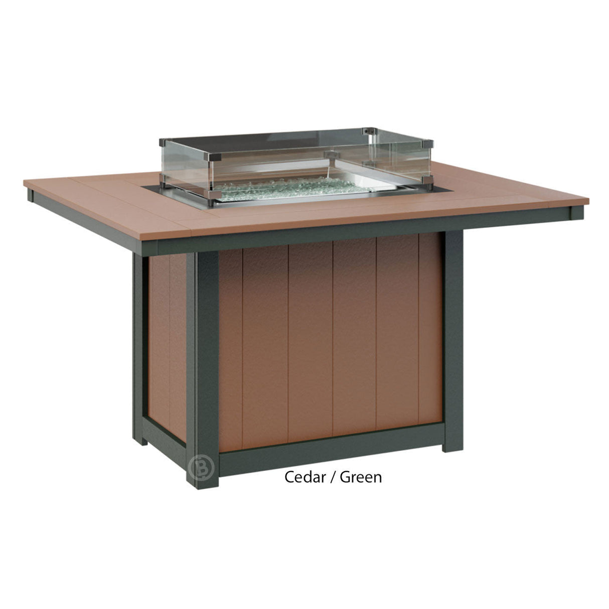 Berlin Gardens Donoma Standard Top 42" x 54" Rectangular Fire Table Dining