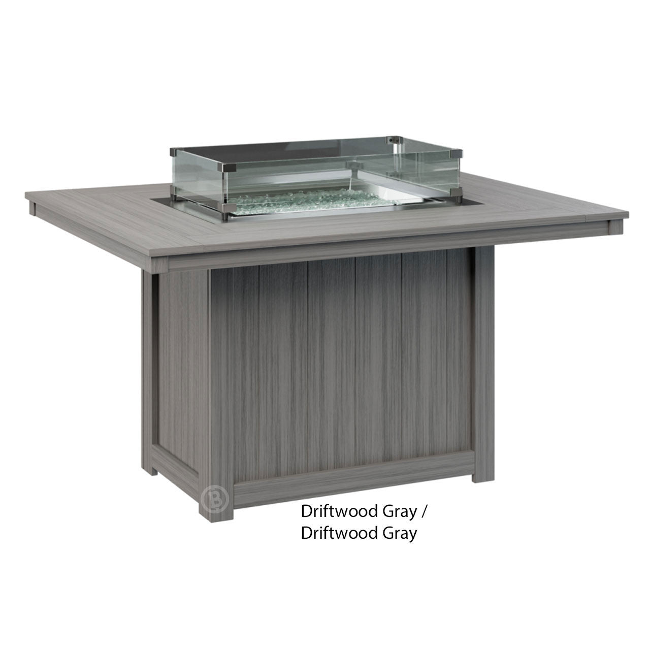 Berlin Gardens Donoma Standard Top 42" x 54" Rectangular Fire Table Dining