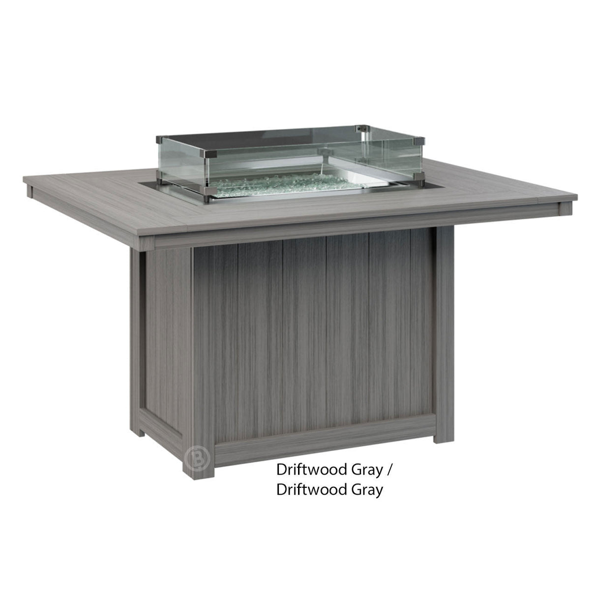 Berlin Gardens Donoma Standard Top 42" x 54" Rectangular Fire Table Dining