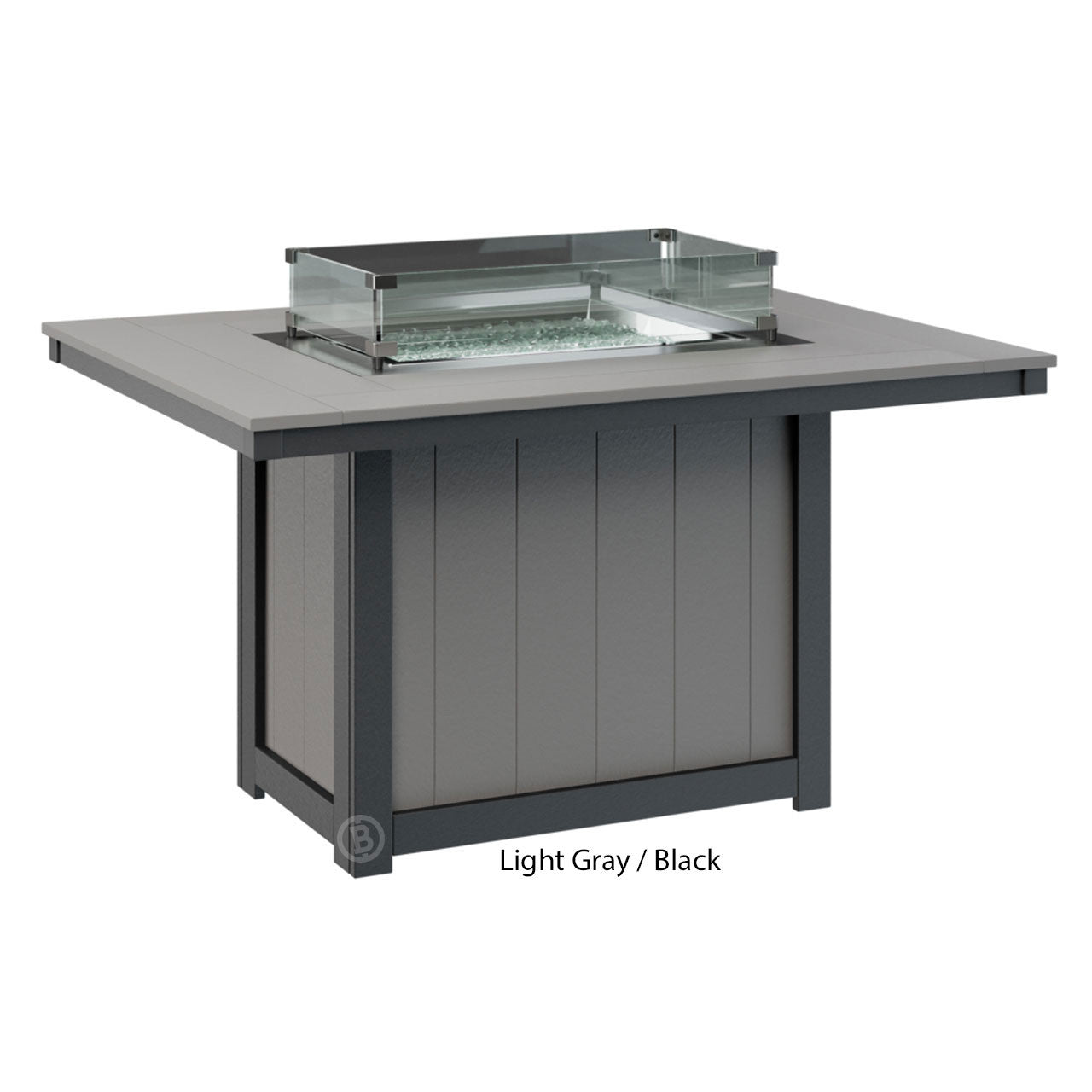 Berlin Gardens Donoma Standard Top 42" x 54" Rectangular Fire Table Dining