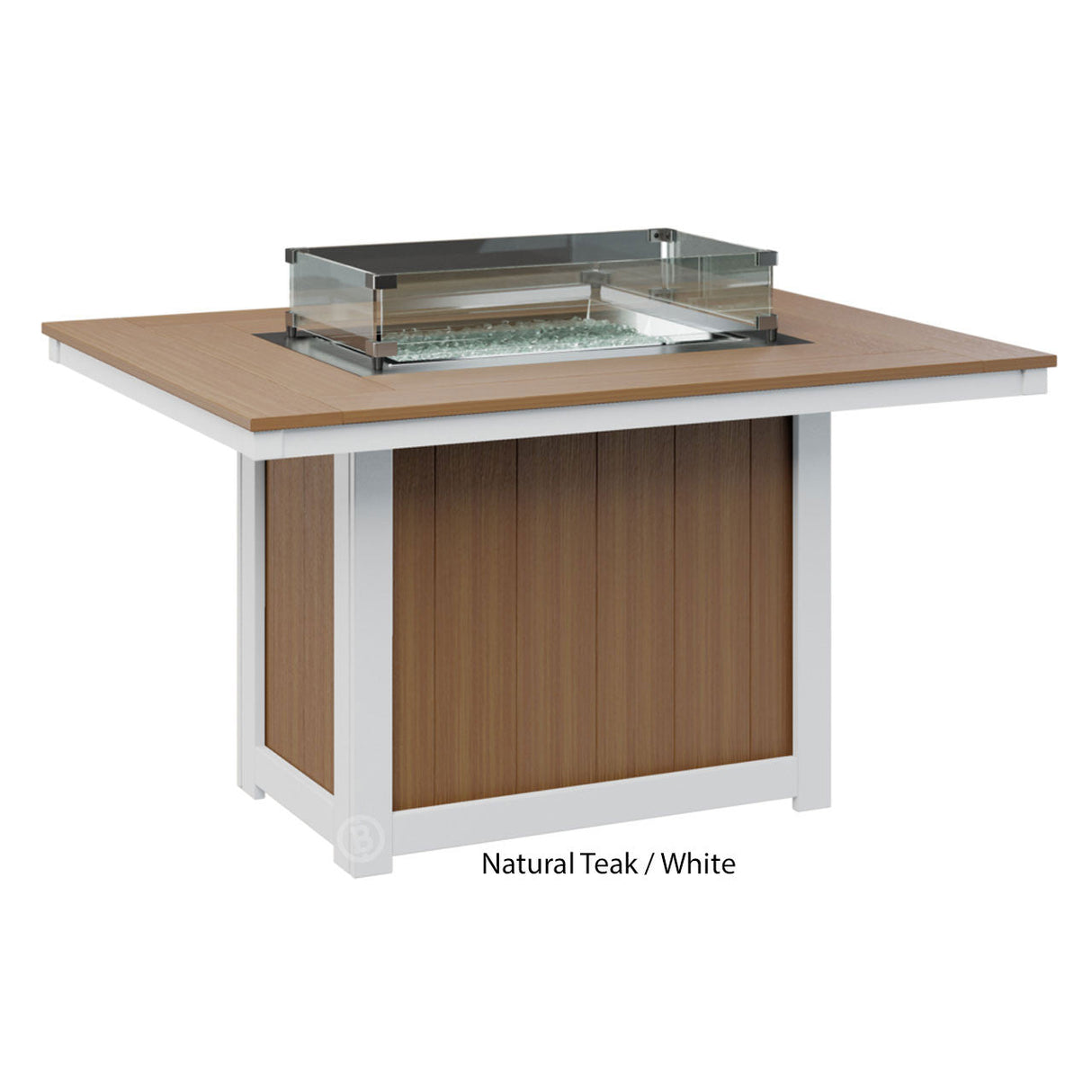 Berlin Gardens Donoma Standard Top 42" x 54" Rectangular Fire Table Dining