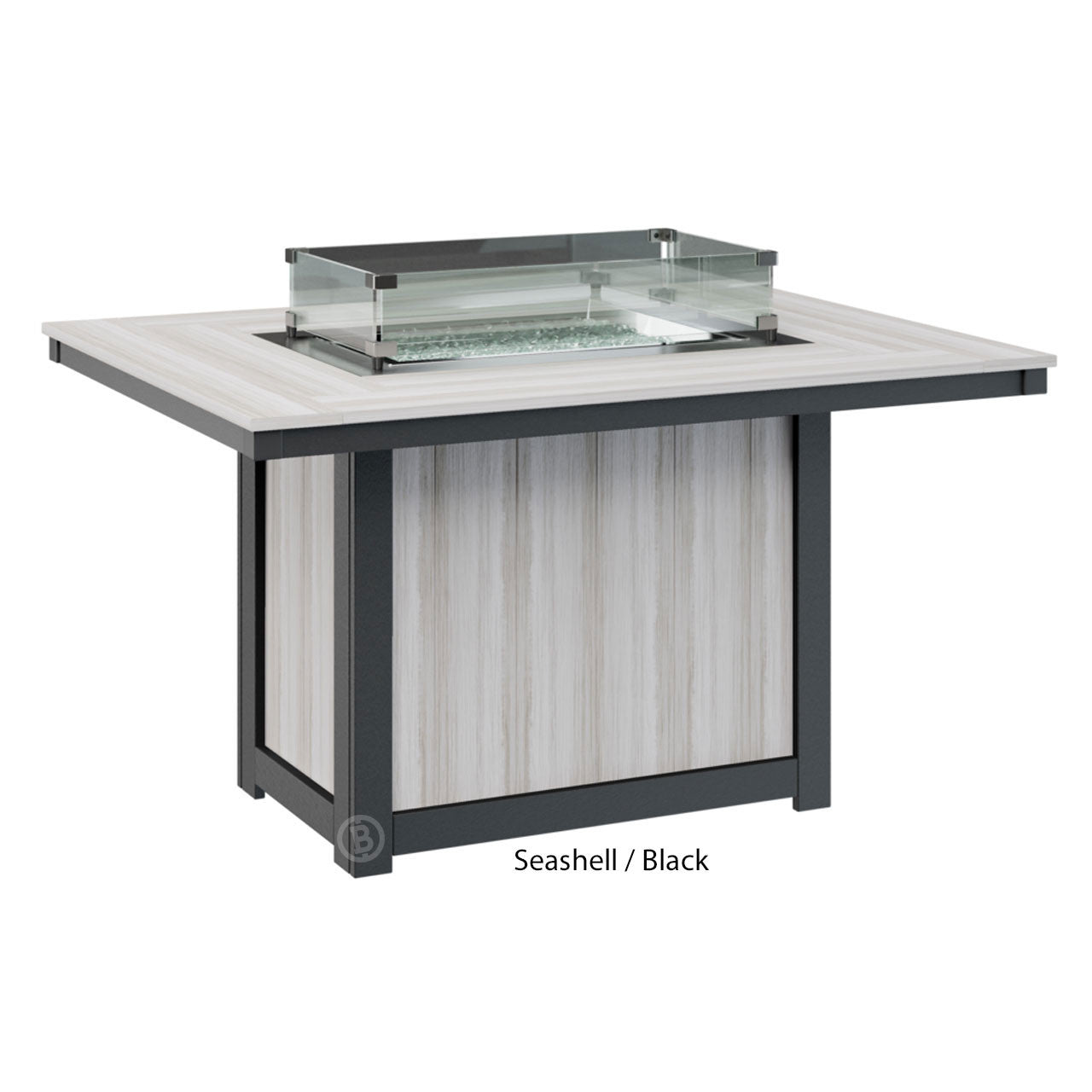 Berlin Gardens Donoma Standard Top 42" x 54" Rectangular Fire Table Dining