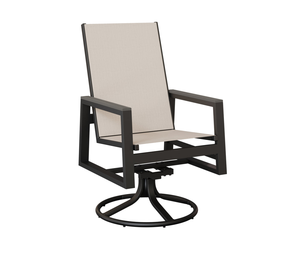 Berlin Gardens Vida High Back Regular Sling Swivel Rocker Dining Chair