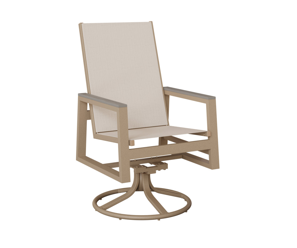 Berlin Gardens Vida High Back Regular Sling Swivel Rocker Dining Chair