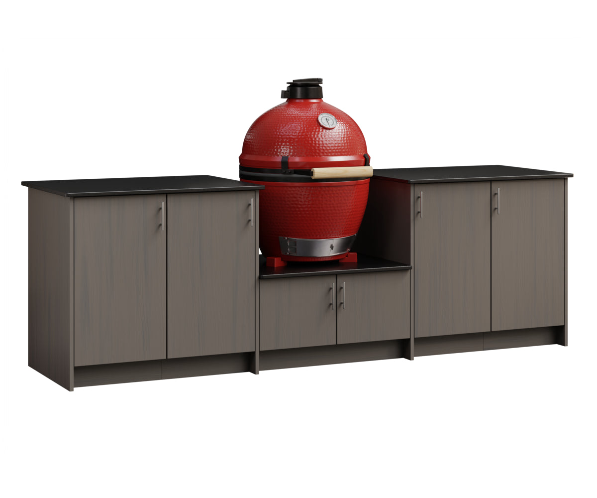 Berlin Gardens Agora 110" Outdoor Kitchen for Kamado Grill