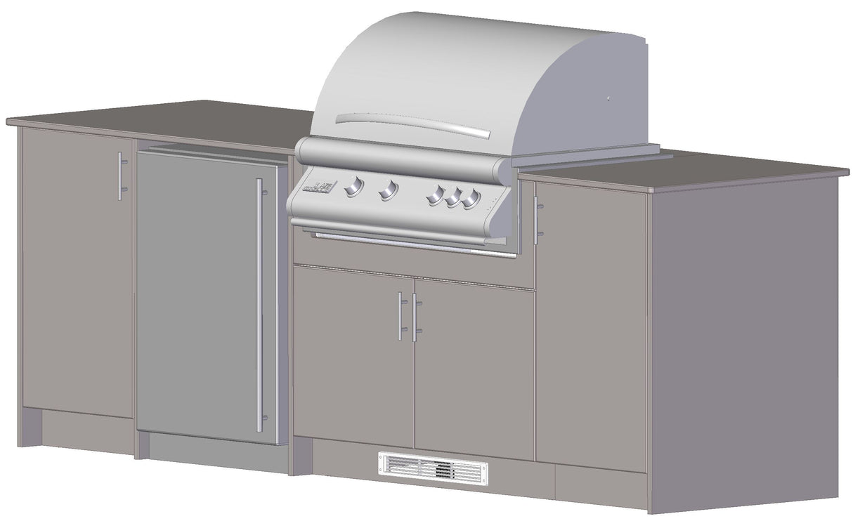 Berlin Gardens Agora 104" Outdoor Kitchen for Blaze Grill