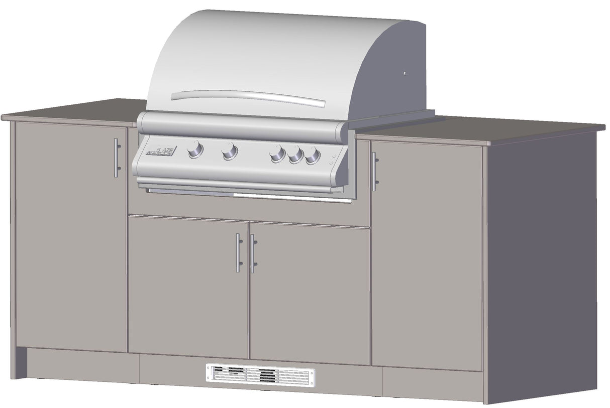Berlin Gardens Agora 79" Outdoor Kitchen for Blaze Grill