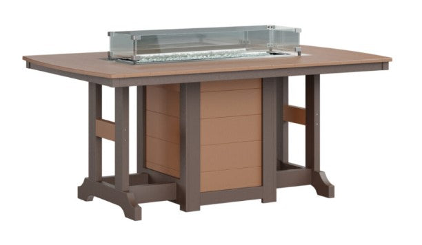 Berlin Gardens Garden Classic Standard Top 44" x 72" Rectangular Fire Counter Table