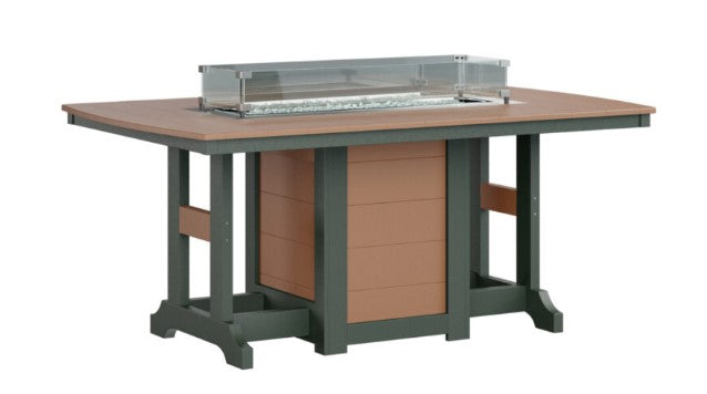 Berlin Gardens Garden Classic Standard Top 44" x 72" Rectangular Fire Dining Table