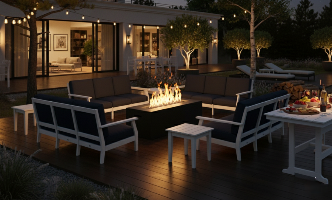 FREE Blaze Firepit With Purchase Of Artifex 9 Piece Stanton Deep Seating Set