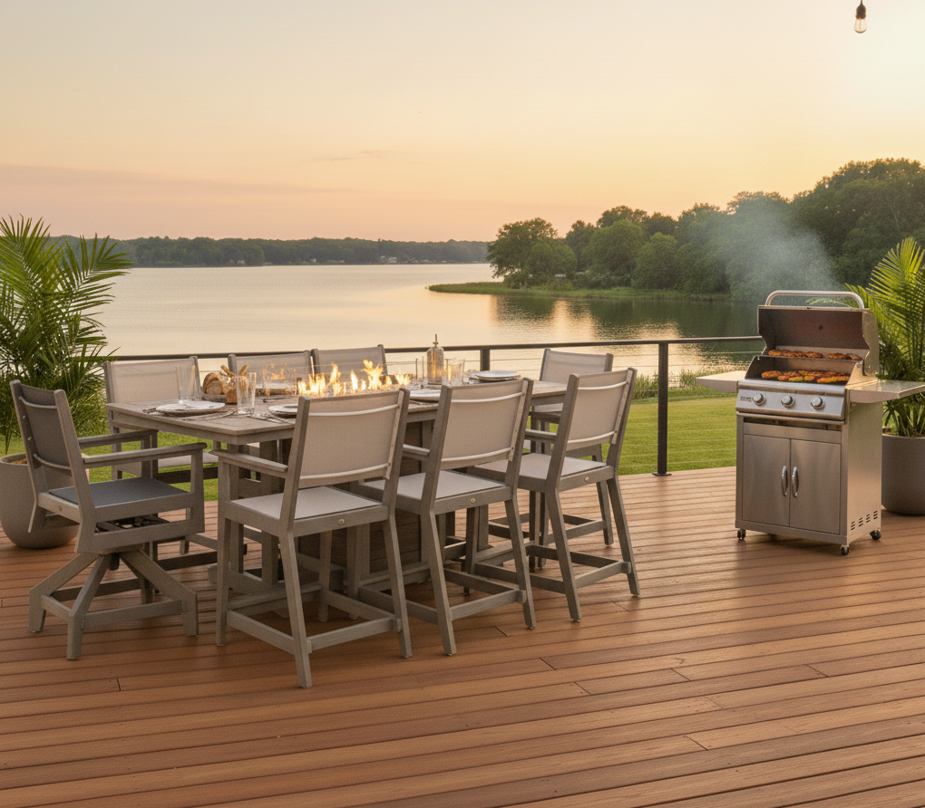 FREE Blaze Grill On Cart With Purchase Of Berlin Gardens 9 Piece Counter Set