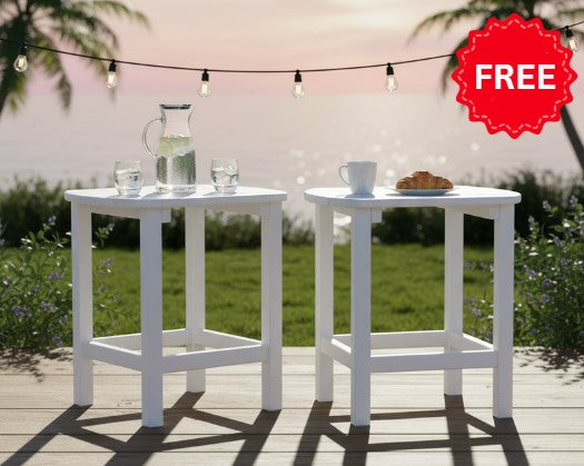 FREE 2 Side Table With Purchase Of Berlin Gardens 4 Piece Adirondack Chair Set