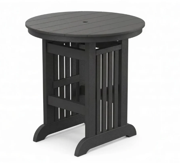 Beaver Dam Farmhouse 44" Round Mission Bar Table