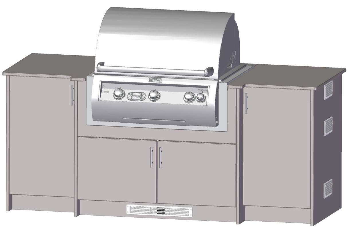 Berlin Gardens Agora 83" Outdoor Kitchen for Fire Magic Grill