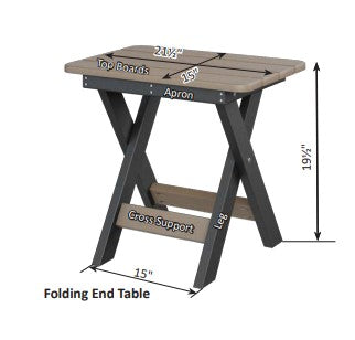 Berlin Gardens Folding End Table