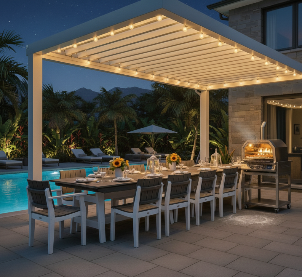 FREE Blaze Pizza Oven With Purchase Of Seaside Casual 15 Piece Dining Set