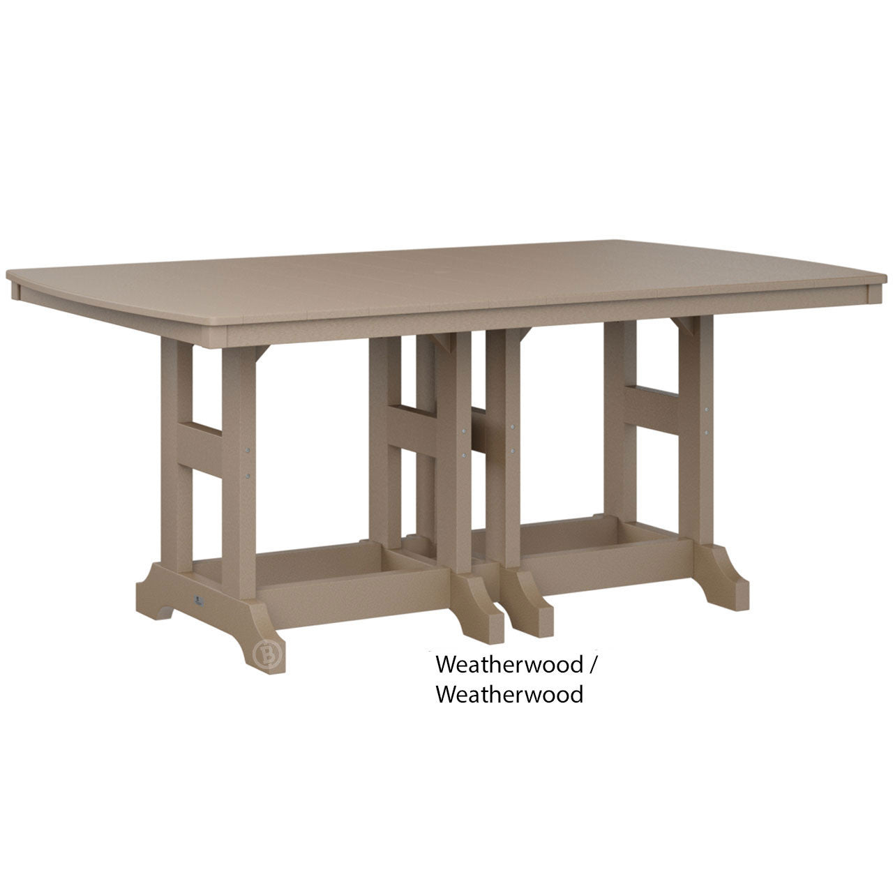 Berlin Gardens Garden Classic Standard Top 44" x 72" Rectangular Bar Table