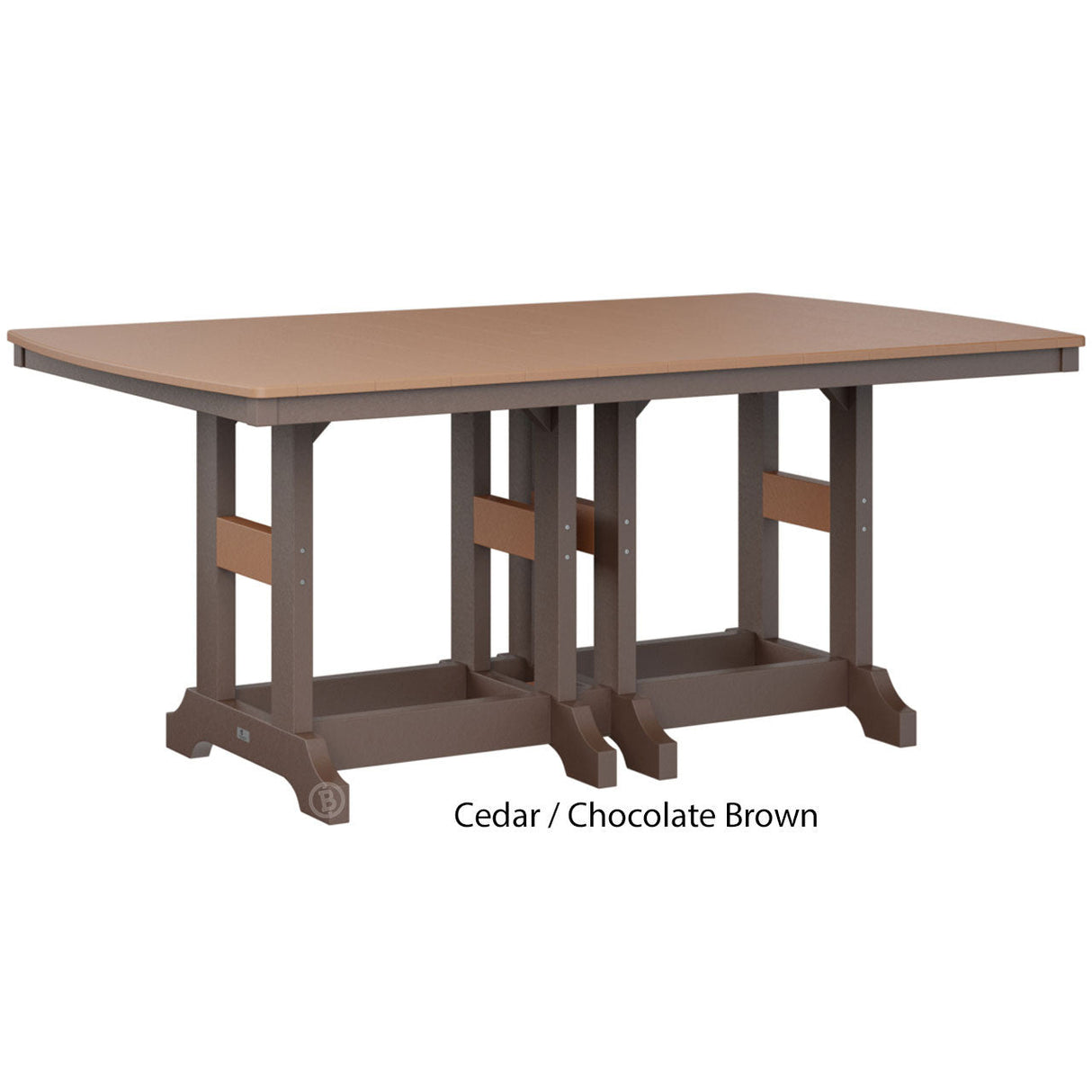 Berlin Gardens Garden Classic Standard Top 44" x 72" Rectangular Counter Table