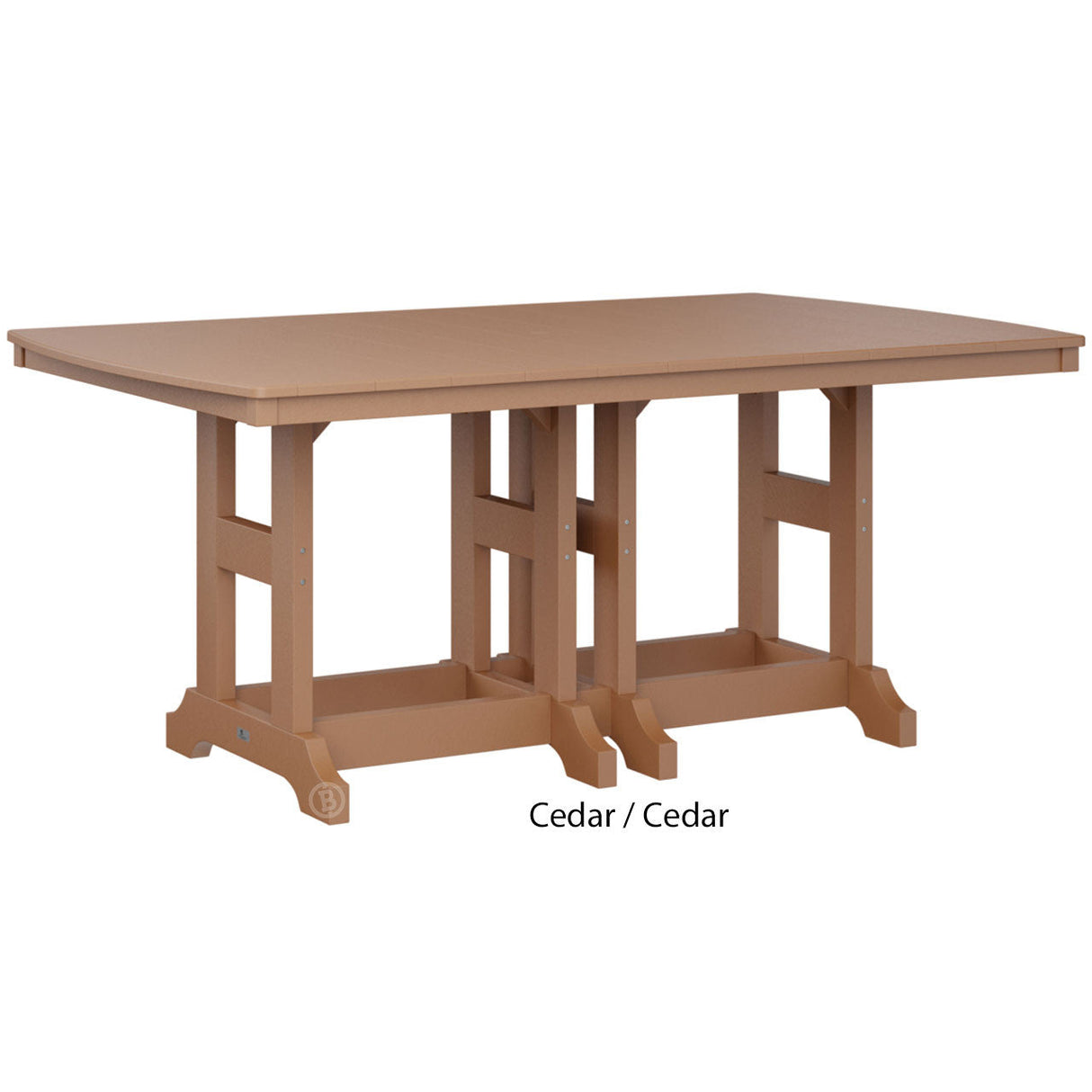 Berlin Gardens Garden Classic Standard Top 44" x 72" Rectangular Dining Table