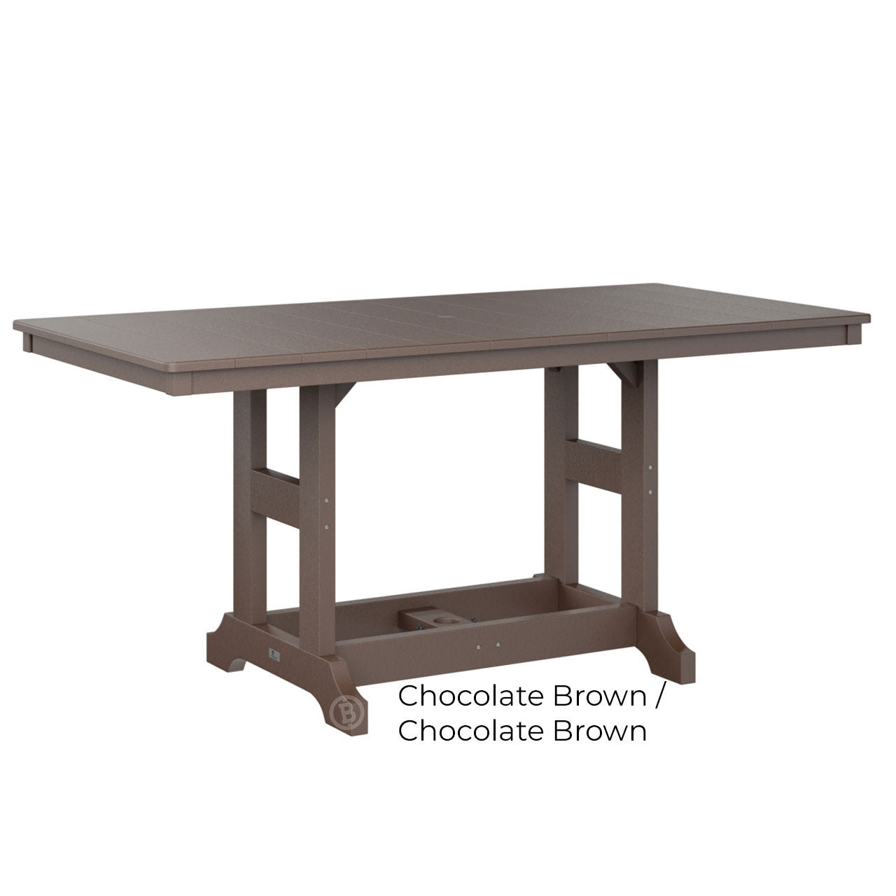 Berlin Gardens Garden Classic Standard Top 33" x 66" Rectangular Bar Table