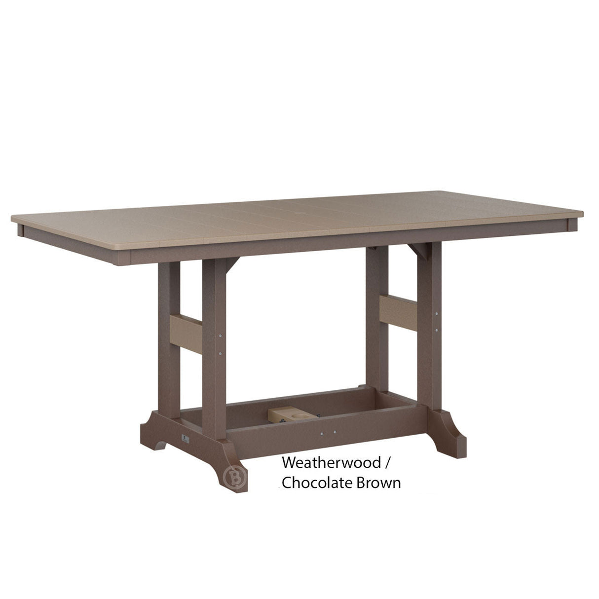 Berlin Gardens Garden Classic Standard Top 33" x 66" Rectangular Bar Table