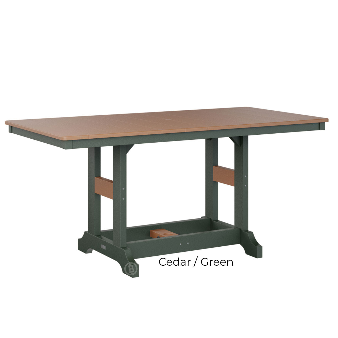 Berlin Gardens Garden Classic Standard Top 33" x 66" Rectangular Counter Table