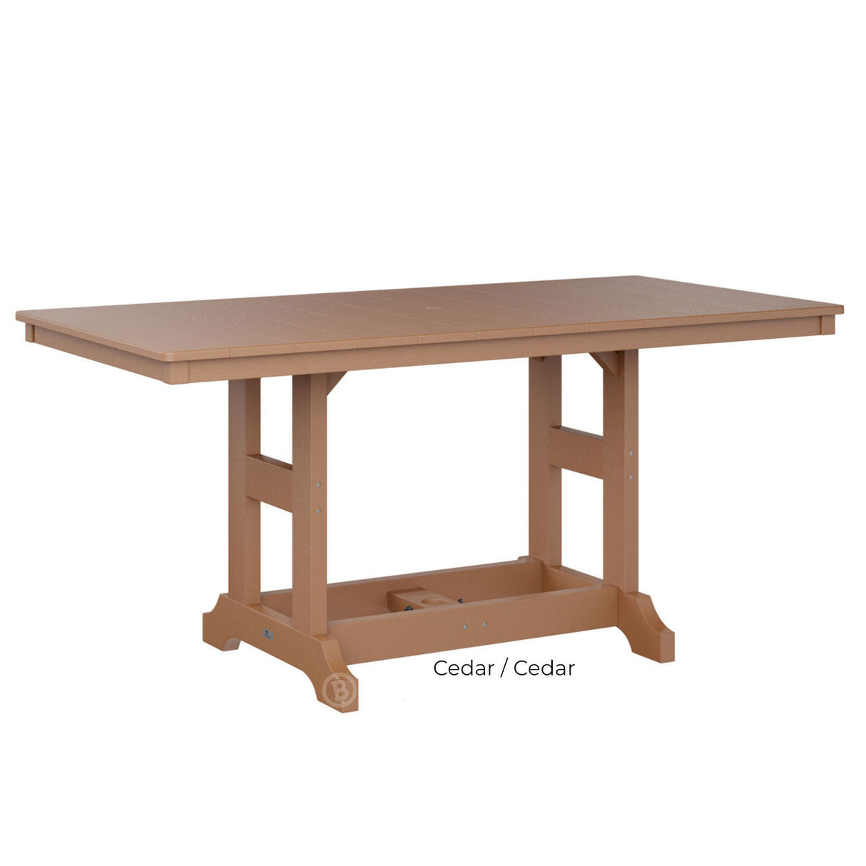 Berlin Gardens Garden Classic Standard Top 33" x 66" Rectangular Counter Table
