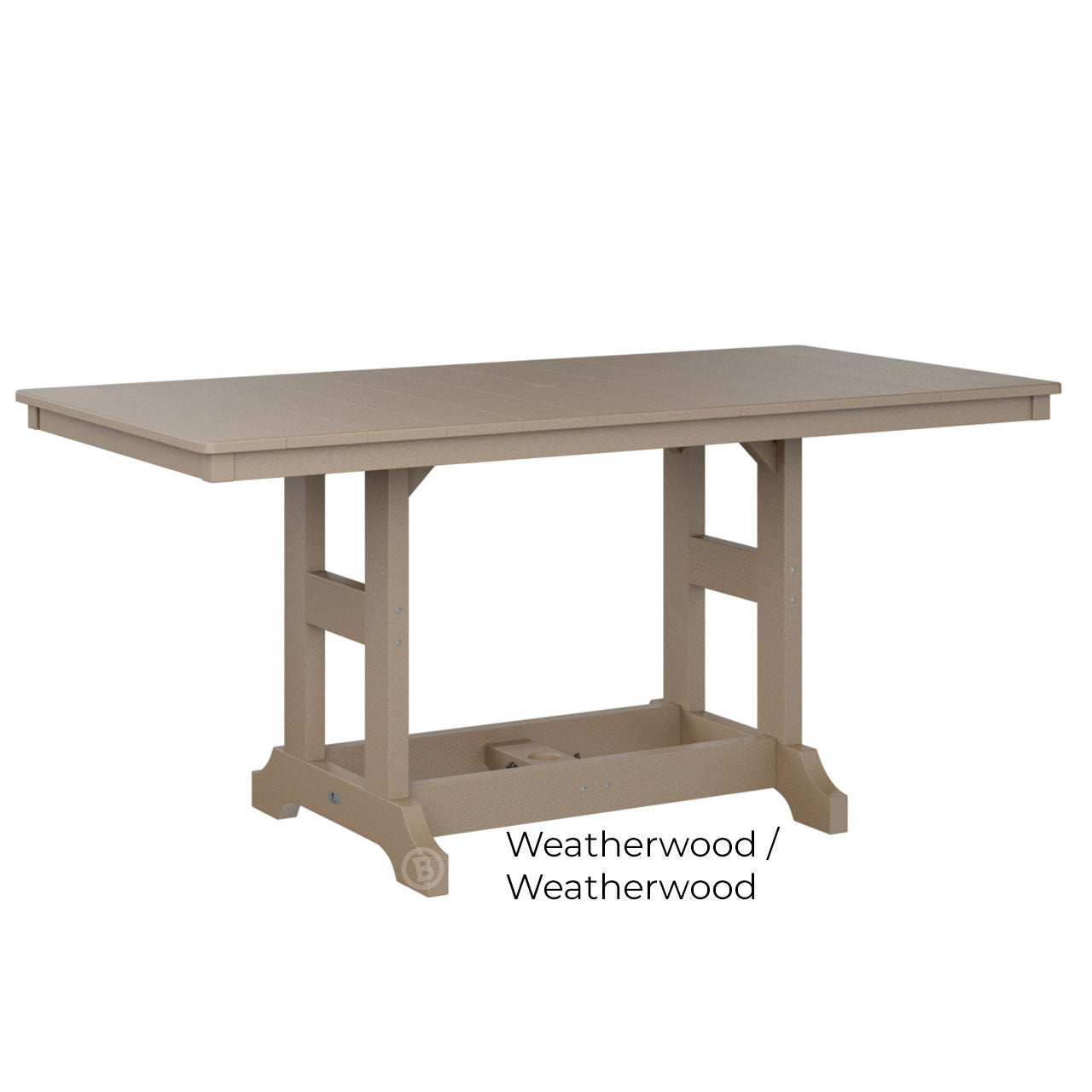 Berlin Gardens Garden Classic Standard Top 33" x 66" Rectangular Counter Table