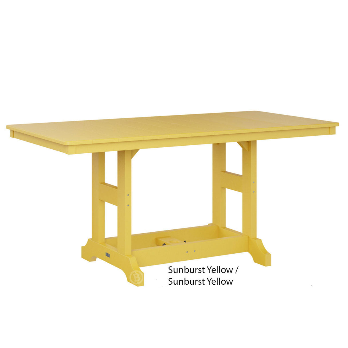 Berlin Gardens Garden Classic Standard Top 33" x 66" Rectangular Dining Table