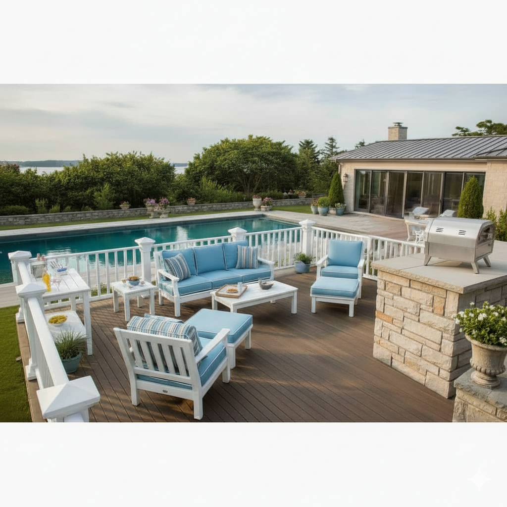 FREE Blaze Pizza Oven With Purchase Of Seaside Casual 8 Piece Nantucket Deep Seating Set