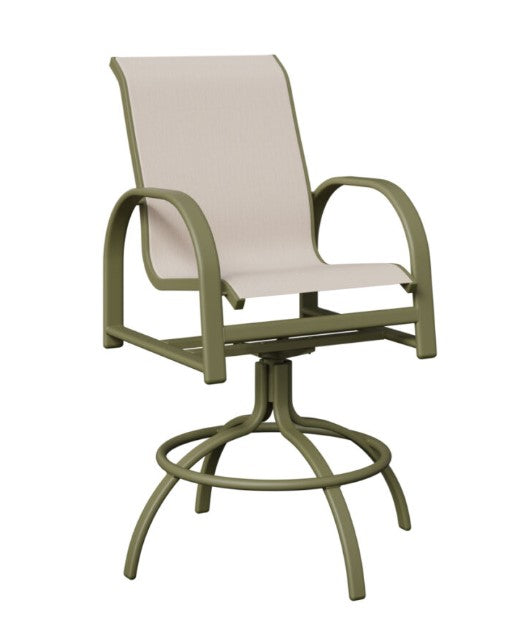 Berlin Gardens Murphy Padded Sling Swivel Bar Chair