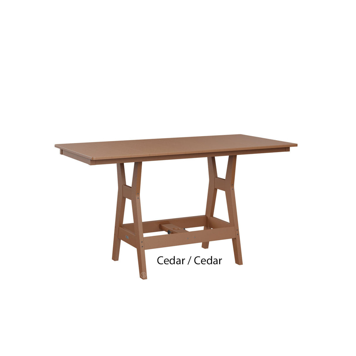 Berlin Gardens Harbor Bar Tables Standard Top 33" x 66" Rectangular Bar Table