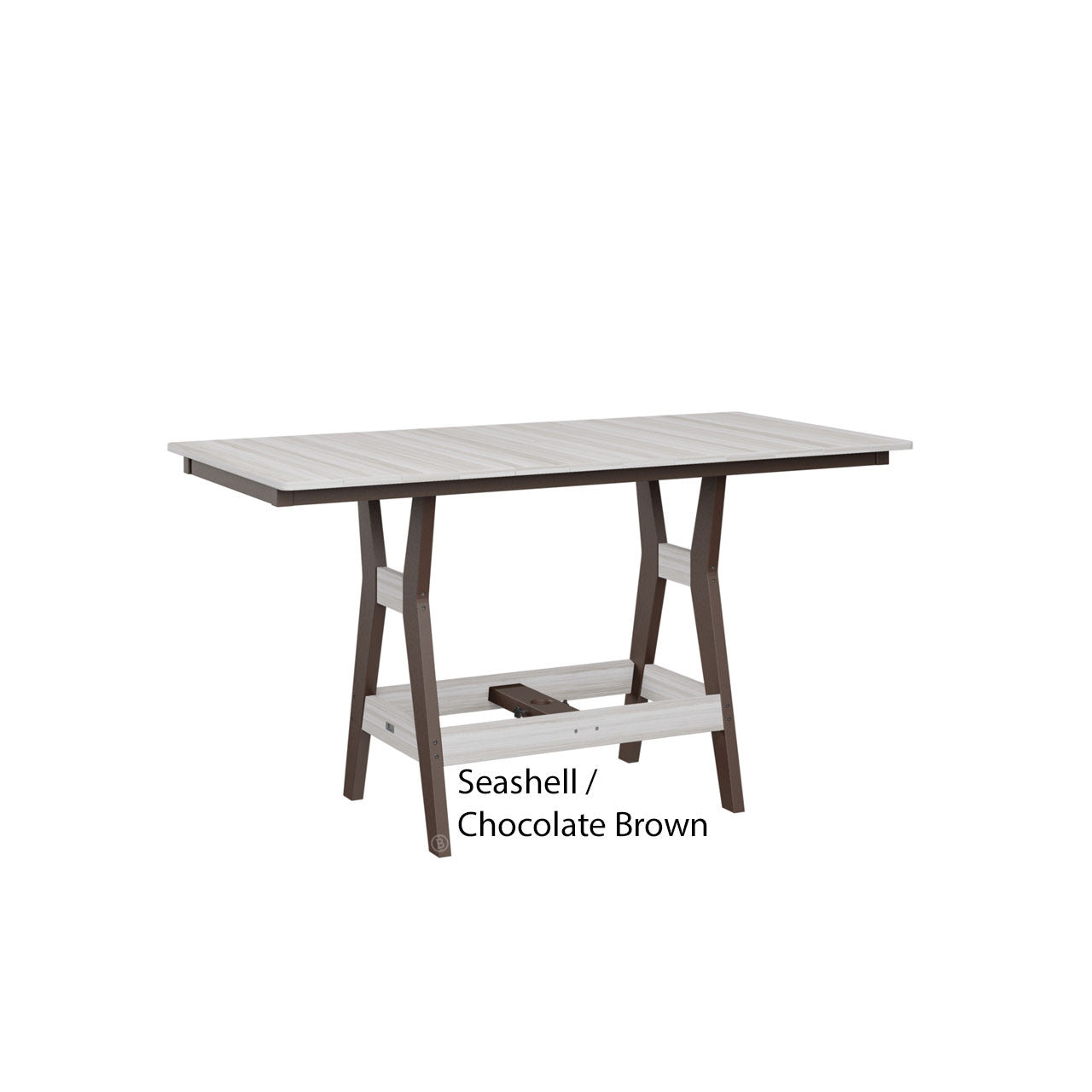 Berlin Gardens Harbor Bar Tables Standard Top 33" x 66" Rectangular Bar Table