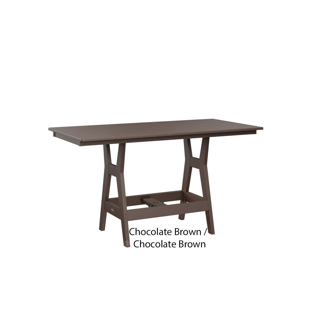 Berlin Gardens Harbor Counter Tables Standard Top 33" x 66" Rectangular Counter Table