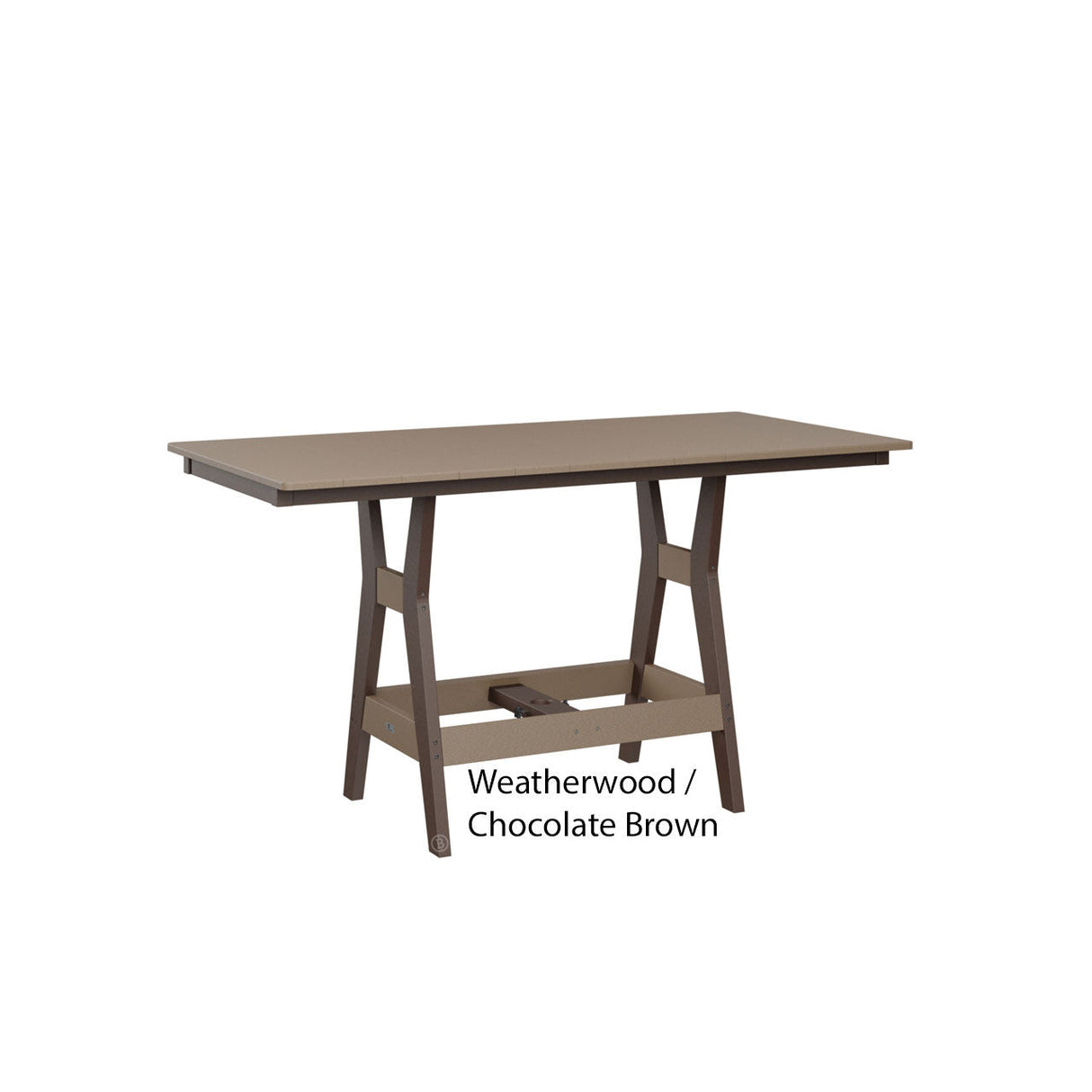 Berlin Gardens Harbor Counter Tables Standard Top 33" x 66" Rectangular Counter Table