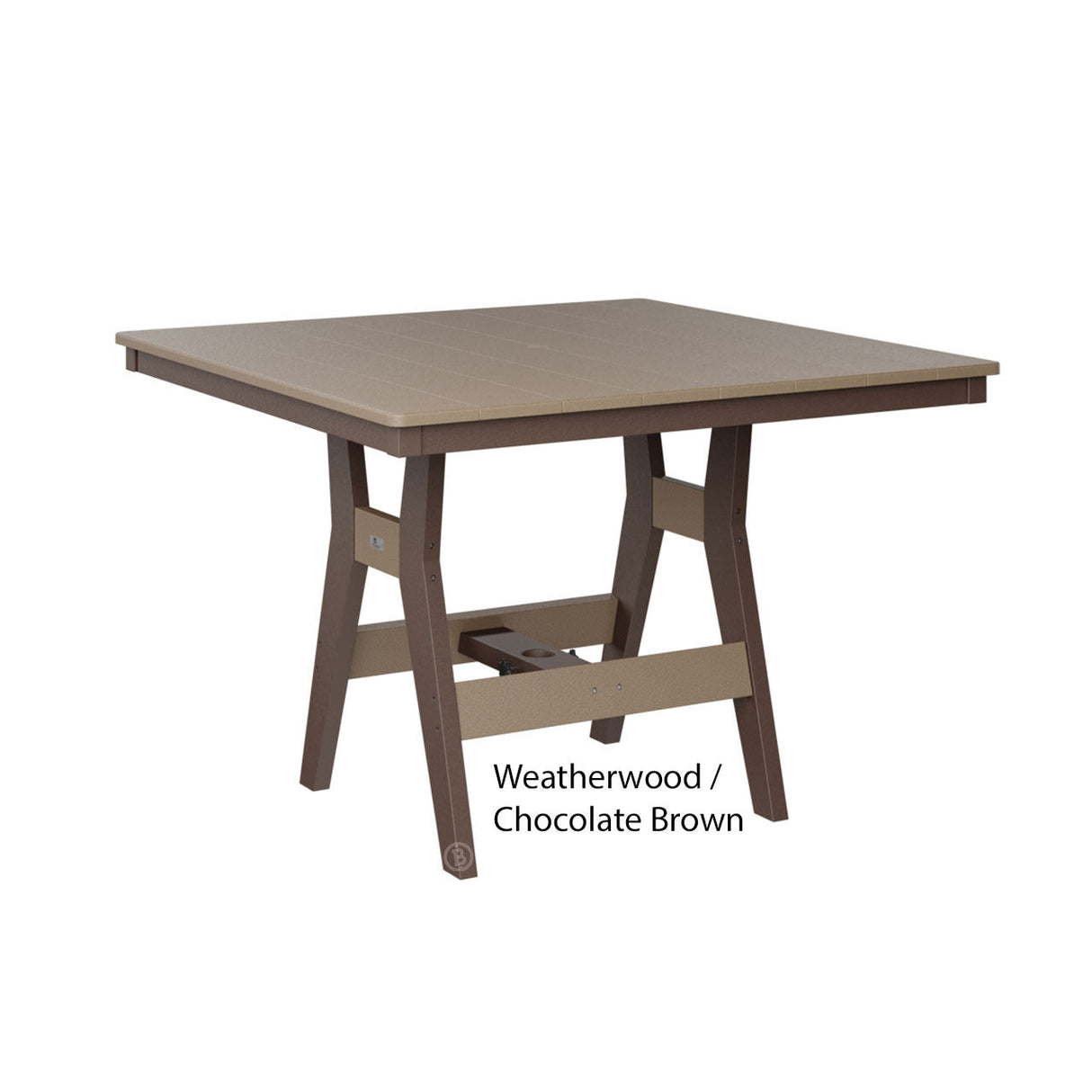 Berlin Gardens Harbor Counter Tables Standard Top 44" Square Counter Table
