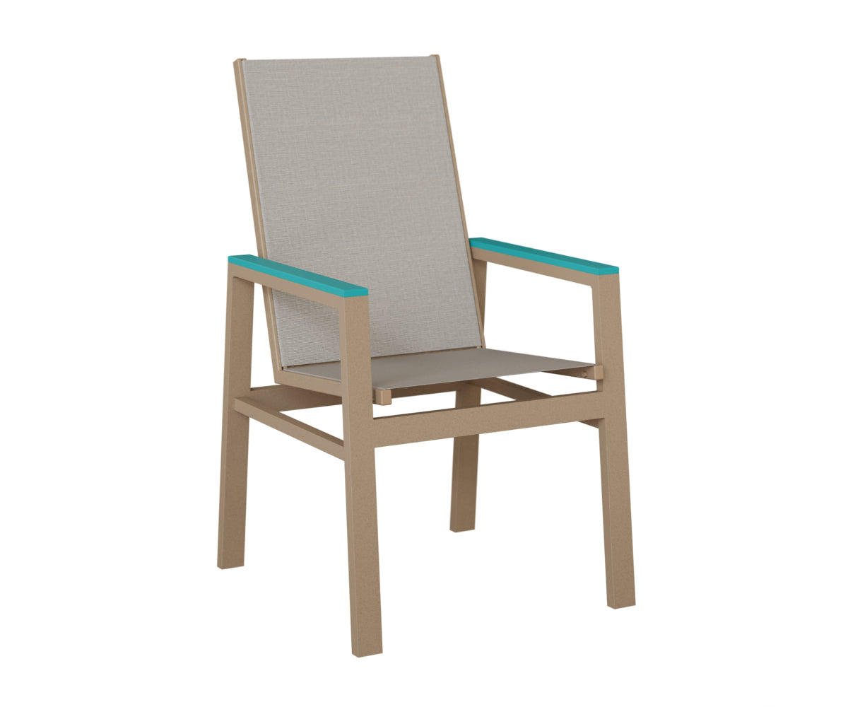Berlin Gardens Vida High Back Padded Sling Dining Chair