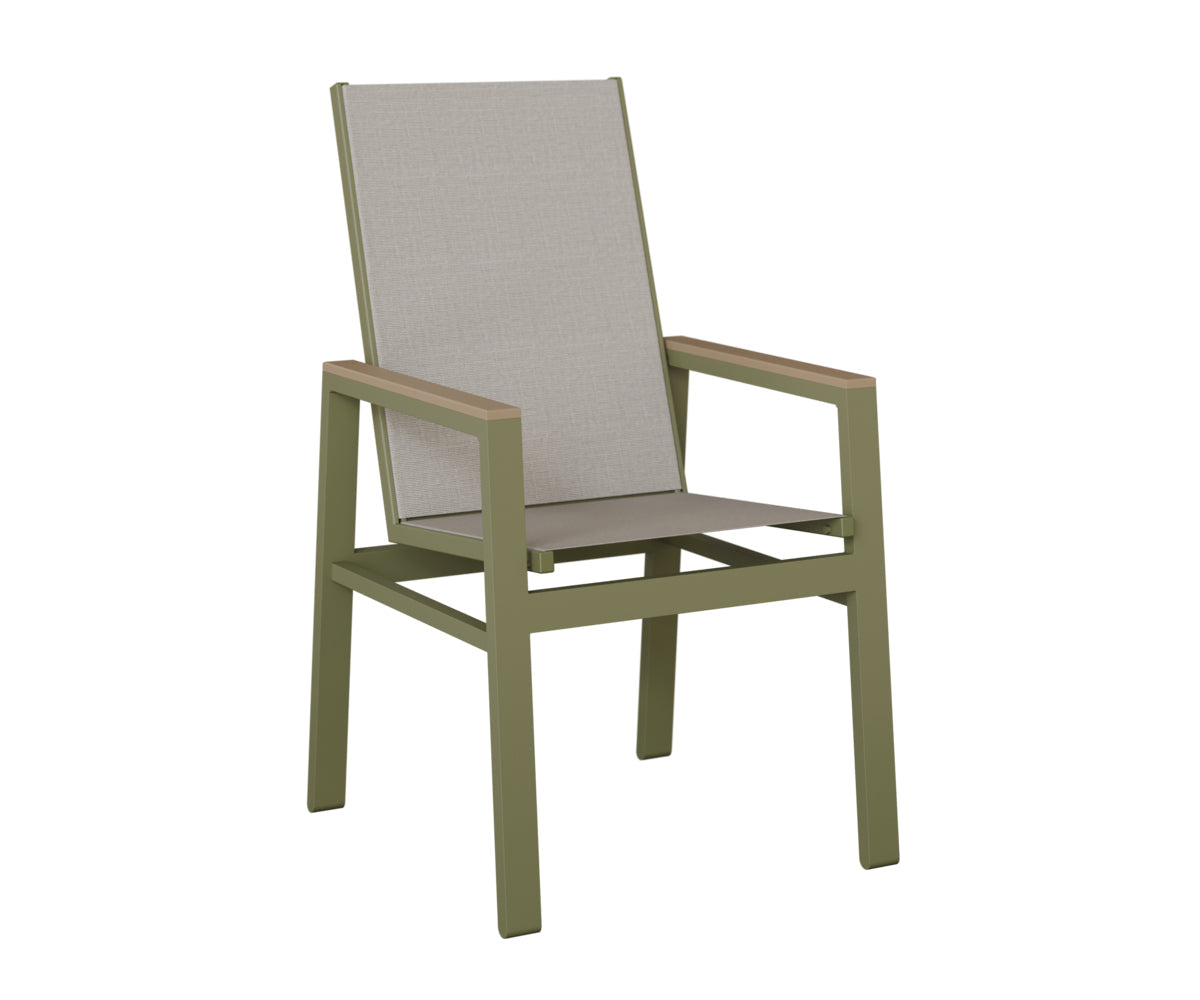 Berlin Gardens Vida High Back Padded Sling Dining Chair