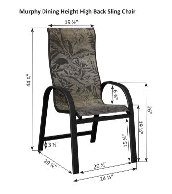 Berlin Gardens Murphy High Back Regular Sling Dining Chair