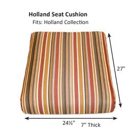 Berlin Gardens Holland Seat Cushion